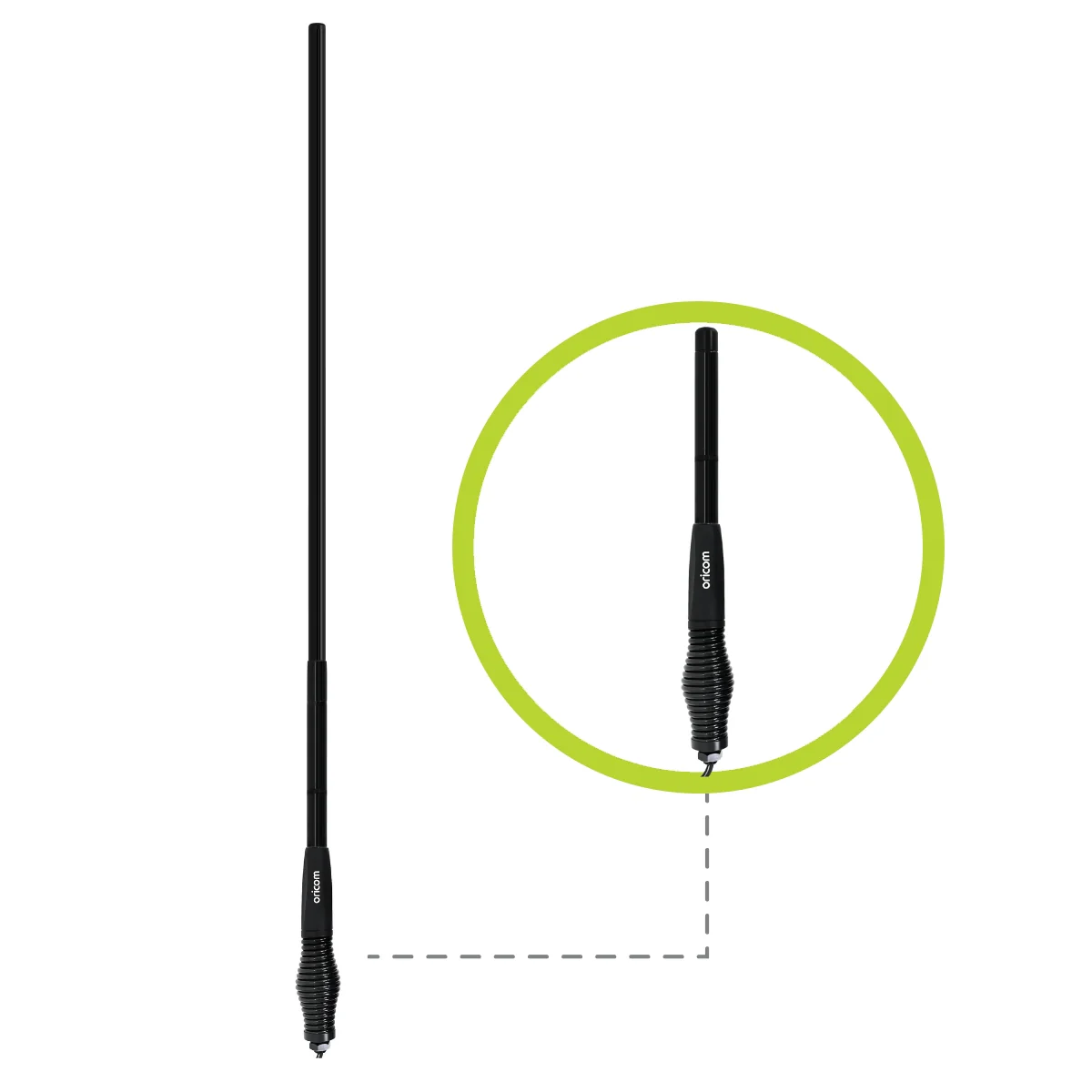 2-in-1 All-Terrain UHF CB Antenna for low/high gain (3dbi/6.5dbi) (ANU1206)