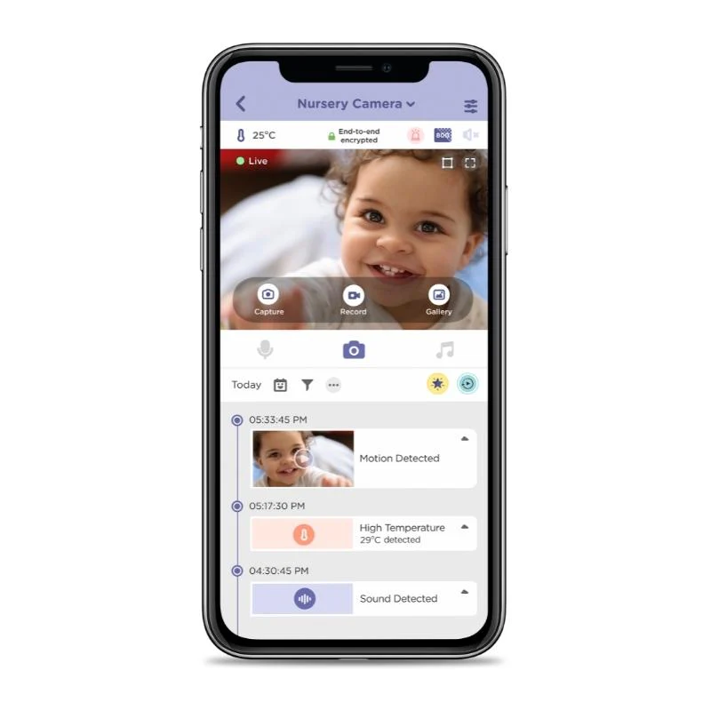 OBH36T 5" Smart HD Touchscreen Premium Baby Monitor - Image 4
