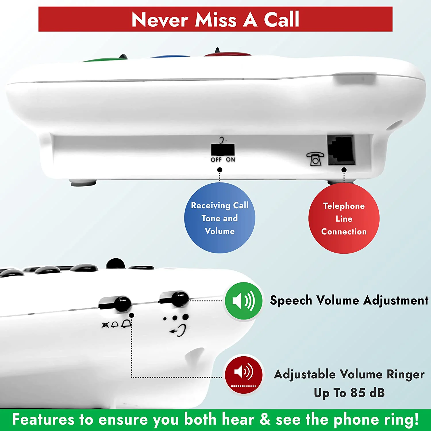 TP100WH Amplified Big Button Phone - Image 5