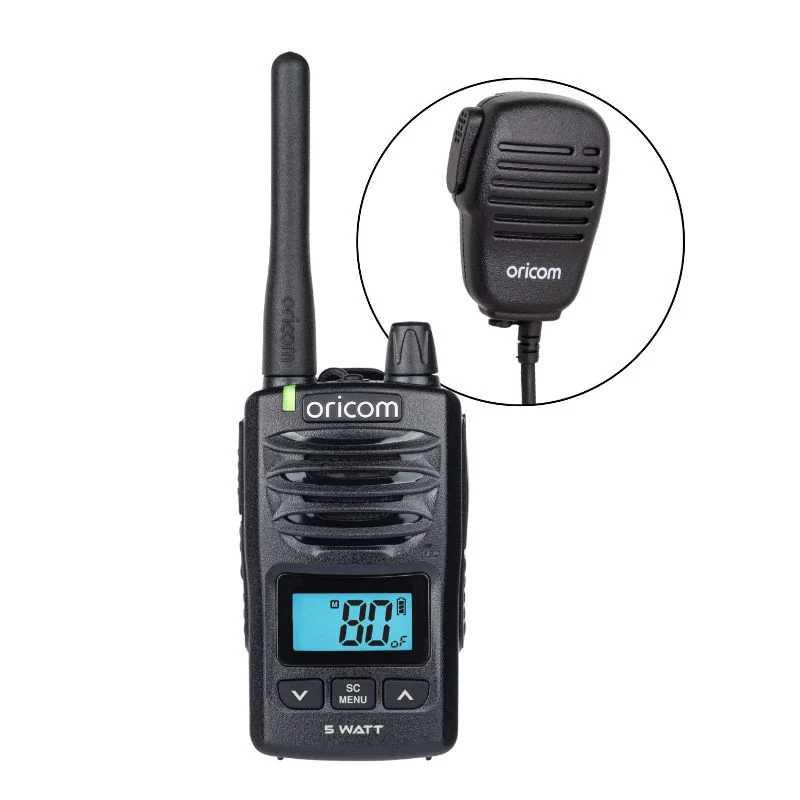 DTX650S IP67 5 Watt Handheld UHF CB Radio + BONUS Speaker Microphone (Black)