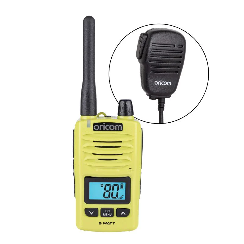 DTX650SLME IP67 5 Watt Handheld UHF CB Radio + BONUS Speaker Microphone (Lime)