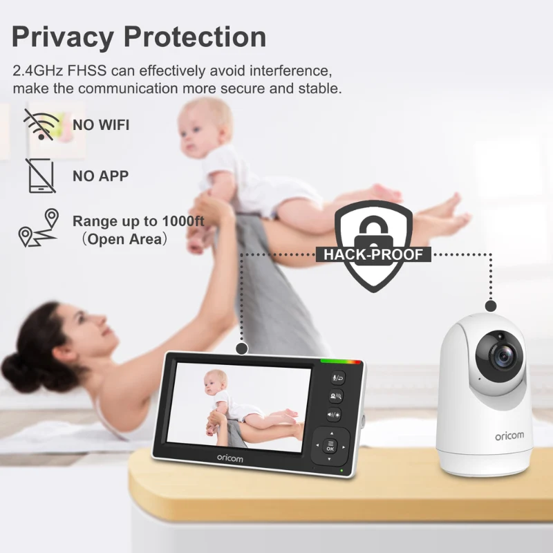 GPLUSVPSC430 4.3" Video Baby Monitor + OBHGPLUS Wearable Device - Image 10