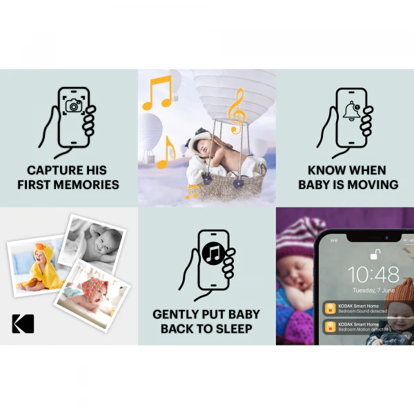 C525P-2 5" Smart HD Video Baby Monitor + Motorised Pan-Tilt Camera - Image 3