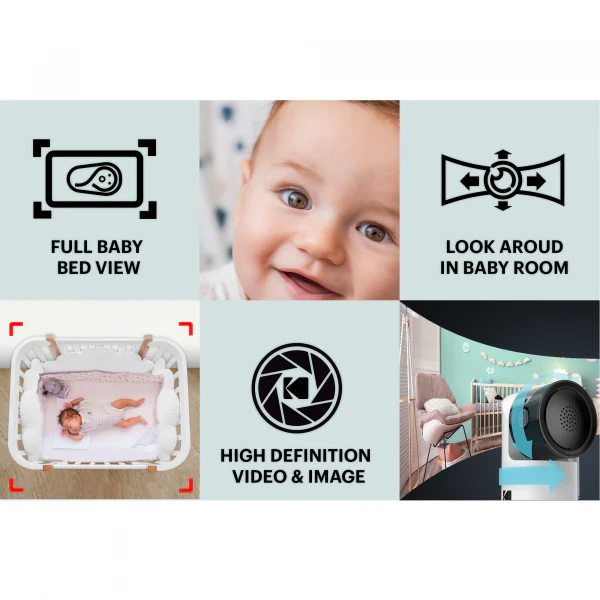 C525P-2 5" Smart HD Video Baby Monitor + Motorised Pan-Tilt Camera - Image 5