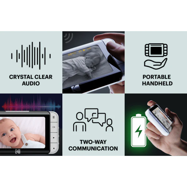 C525P-2 5" Smart HD Video Baby Monitor + Motorised Pan-Tilt Camera - Image 6