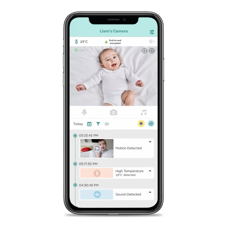 OBH650AI Skyview AI 5" Smart HD Baby Monitor with Cot Stand - Image 12