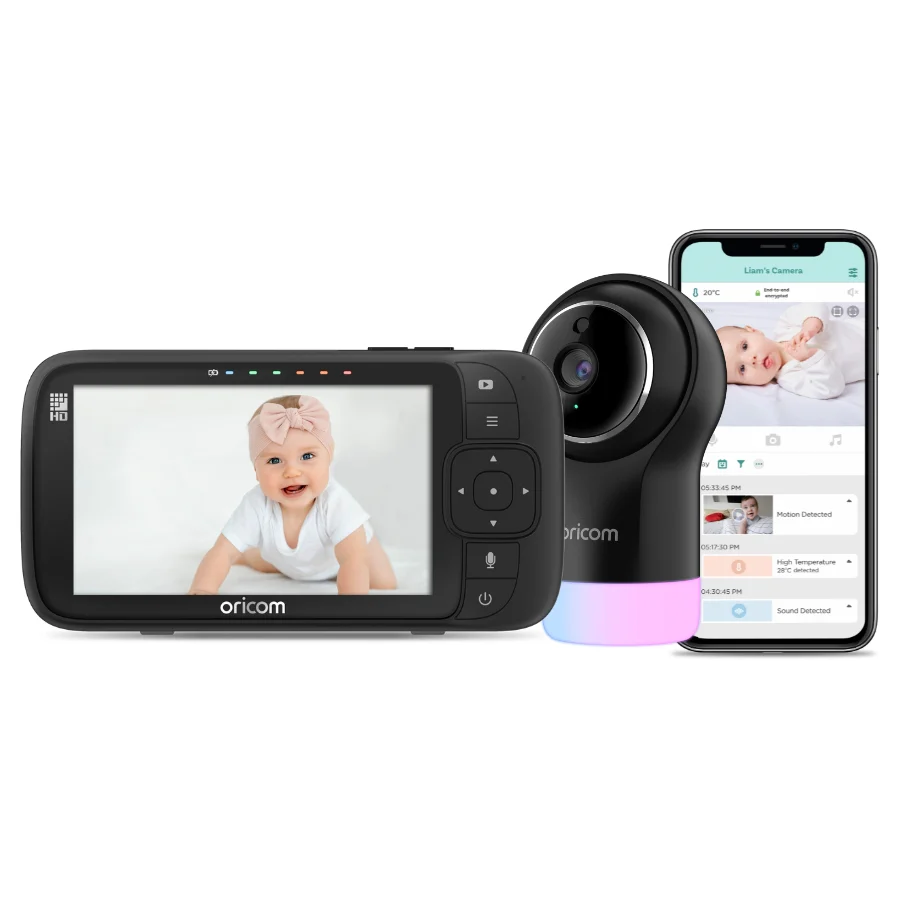OBH950BK 5" Smart HD Nursery Pal Glow+ Baby Monitor