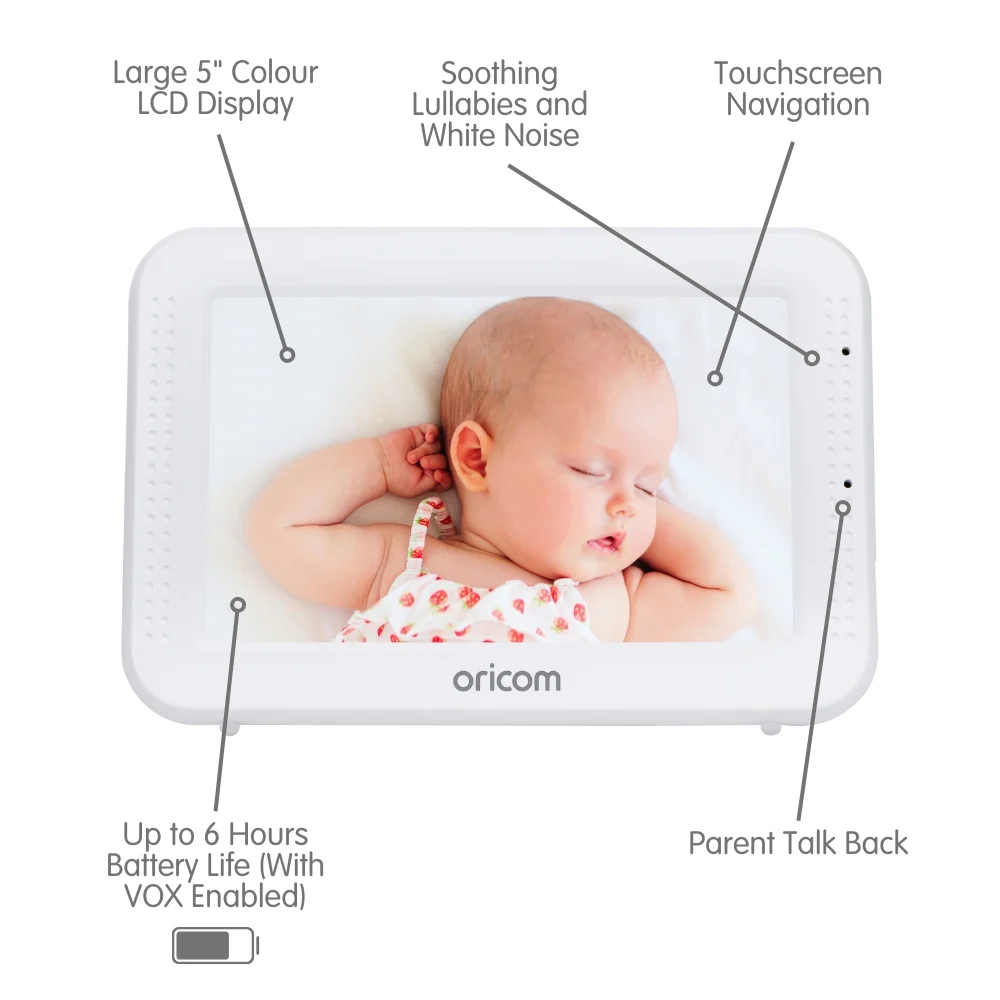 SC875 5" Touchscreen Video Baby Monitor - Image 7