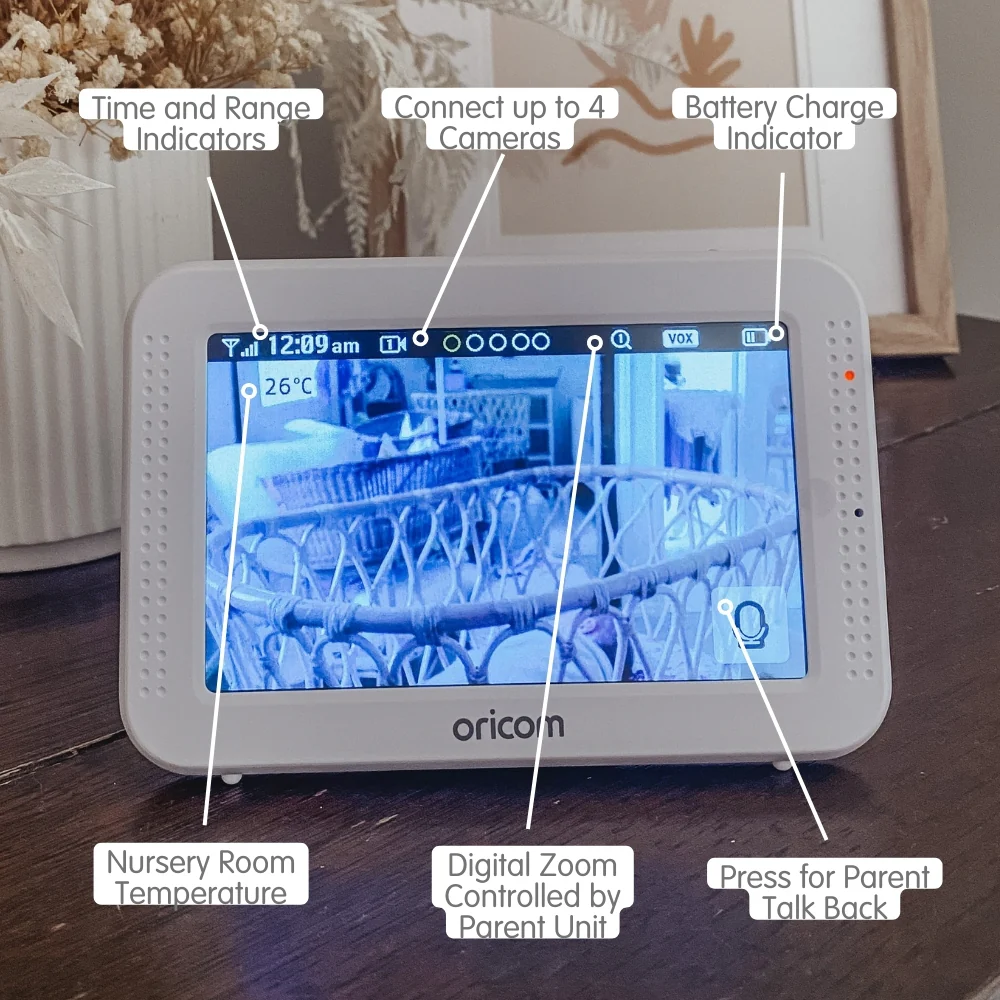 SC875 5" Touchscreen Video Baby Monitor - Image 8