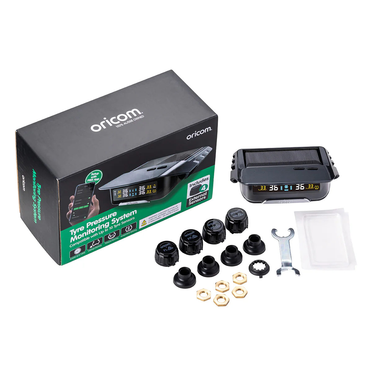 TPMS10-8E Tyre Pressure Monitoring System Incl. 8 External Sensors with APP Control Settings - Image 3