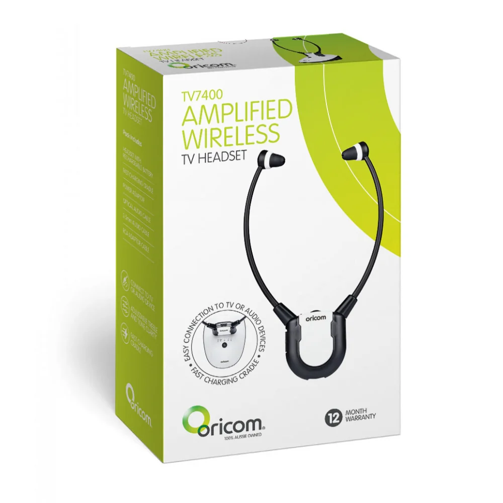 TV7400 Amplified Wireless Headset with Fast Charging Cradle - Image 7