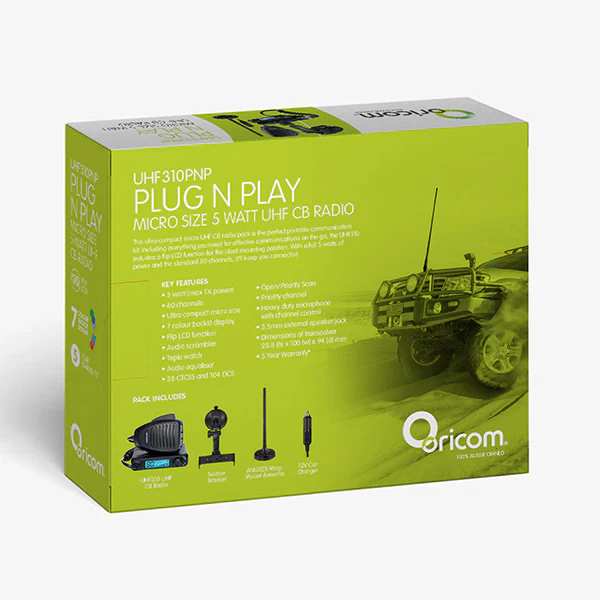 UHF310PNP Plug and Play 5 Watt UHF CB Radio Pack - Image 2