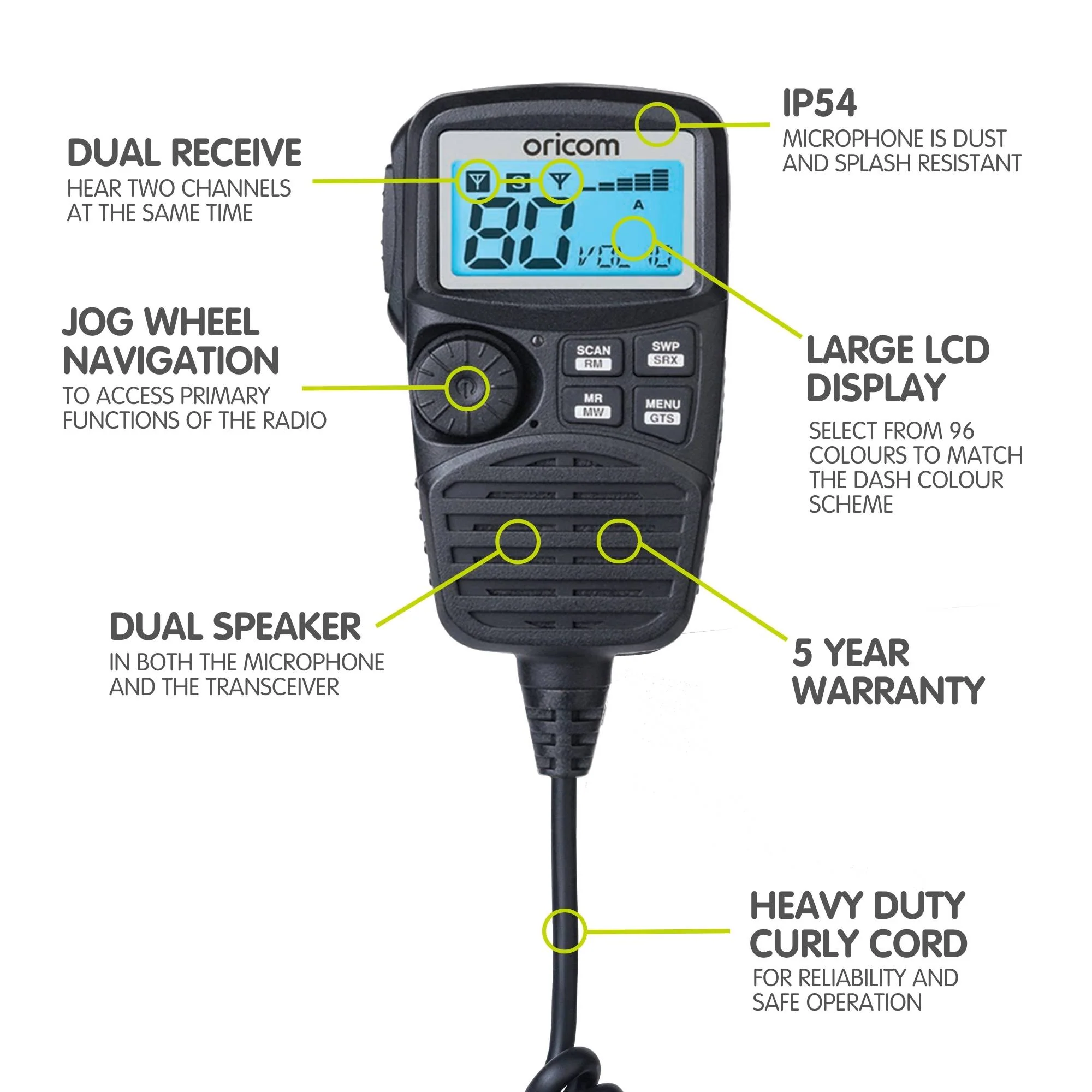 UHF350DRVP316 Dual Receive UHF CB Radio Value Pack - Image 3
