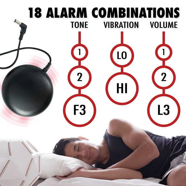 WNS80 Wake 'N' Shake Loud Alarm Clock with Shaker - Image 8